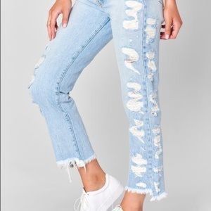 CARMAR Memphis Emelia Side Shredded Jeans Size 26